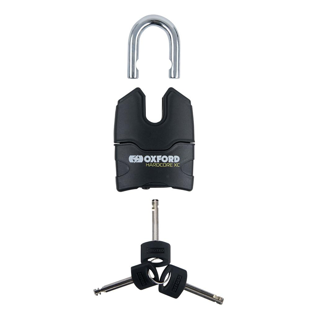 Oxford Hardcore XC13 - Lucchetto a catena da 13 mm con maglie quadrate per moto, moto, scooter, sicurezza venduta sicura e resistente