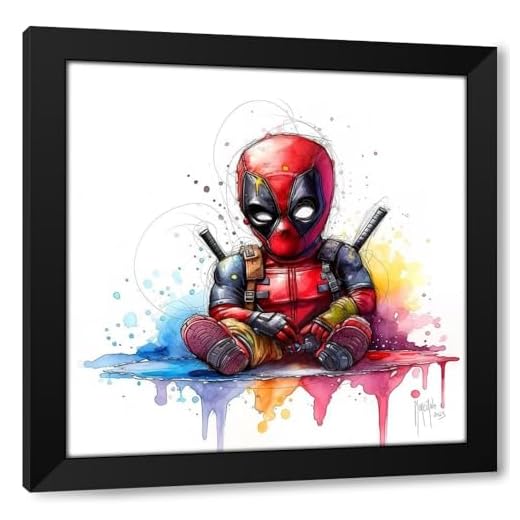 ArtDirect BABY DEADPOOL Custom Framed Art Print Giclee Print or Canvas Options with Various Sizes and Customization by Murciano, Patrice