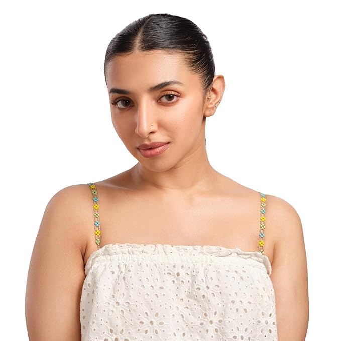 Beaded Bra Straps for Women – Fancy Detachable Shoulder Straps for Bra, Tops, Saree Blouses & Dresses –Handcrafted Straps Adjustable Bra Belt with Metal Hooks – Stylish Bra Accessories (a4, a2)-image-27