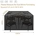 Kovshuiwe Garden Furniture Covers,120x120x74cm Patio Furniture Cover Waterproof,Patio Table Covers 420D Heavy Duty Oxford Fabric Rattan Furniture Cover Windproof Anti-UV for Patio, Outdoor(Black)