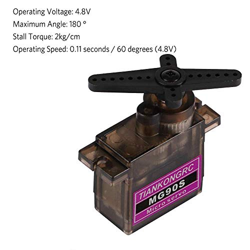 Image of REES52 6Pcs MG90S Micro Servo 9G Servo Motor Metal Geared Micro Servo Motor 9G Smart Robot Car Helicopter Plane Boat