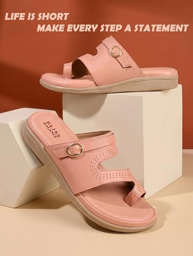 Image of Extra Soft Women's Comfortable Highcushioned Doctor Slippers|Flip-Flops Fashionable Casual & Stylish|Lightweight & Breathable Chappals|Outdoor Sandals Ladies&GirlsBB946