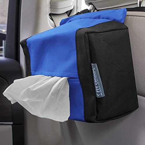 Image of FH Group E-Z Travel Napkin Tissue Dispenser Holder Fits Most Cars, SUVs, Trucks, and Vans Blue