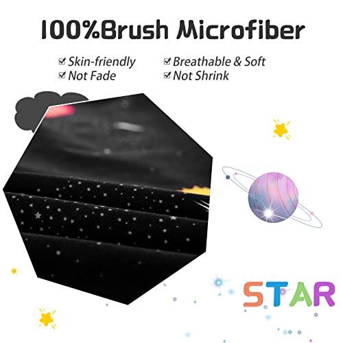 Yiran Galaxy Bedding Duvet Cover Twin Outer Space Duvet Cover Set Galaxy Planet Space Bedding Cover With Colorful Star Moon Reversibler Kids Duvet Cover Set For All Seasons(2 Pieces,68"X86") #TOP2