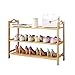 Stojaki na buty drewniany 3-6-poziomowy organizer do przechowywania pionowa półka stojak do korytarza salonu sypialni może pomieścić 20 par butów (kolor: 3 poziomy, rozmiar: 50 cm)