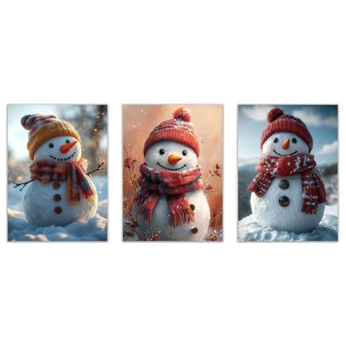 Paysage de neige d'hiver sur toile JOSUE pour salon et chambre cocooning