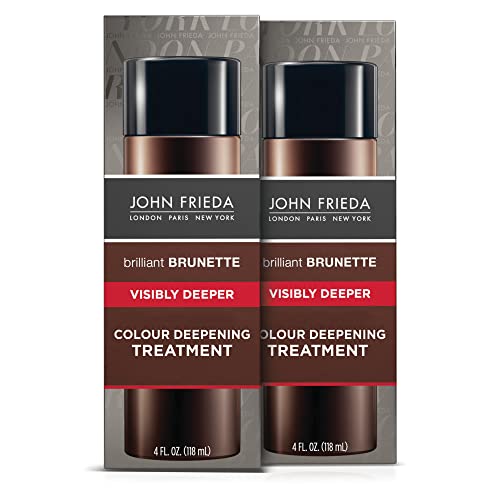 John Frieda Brilliant Brunette Hair Color Deepening Treatment, For Cocoa Infused, Darker Color, 4 Oz, With Evening Primrose Oil (Pack Of 2) #TOP21