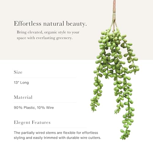 Afloral Indoor/Outdoor String of Pearl Hanging Spray in Green - 13\" Long - Thumbnail 3