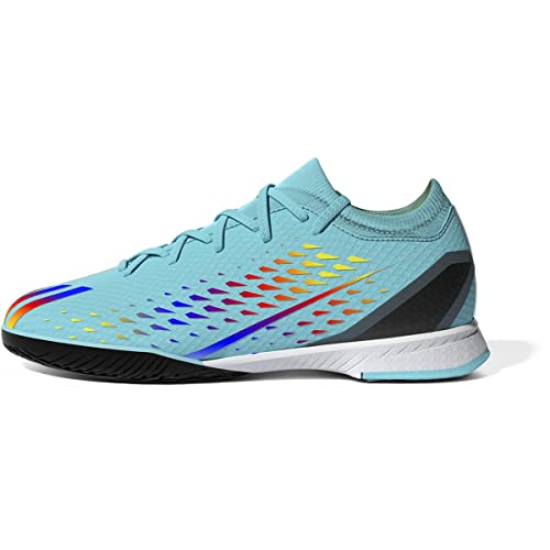 adidas X Speedportal.3 Indoor Soccer Shoe, Clear Aqua/Solar Red/Power Blue, 13.5 US Unisex Little Kid