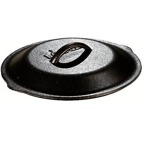 Image of Lodge Seasoned Cast Iron Lid - 9 Inches - Heavy-Duty Iron Cookware Cover for Heat Retention - Seasoned Skillet or Dutch Oven Cover - Replacement Lid