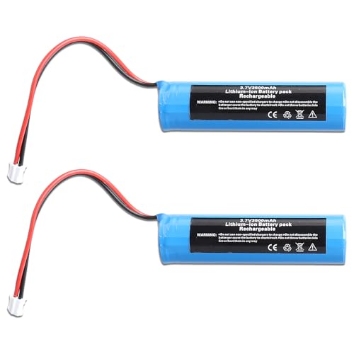 MXJFYY Lot de 2 Batteries Li-ION Rechargeables 3,7 V 3500 mAh avec connecteur PH2.0 pour projets électroniques, Jouets, éclairage, Enceintes Bluetooth, Lampes Torches, télécommandes et Bricolage.