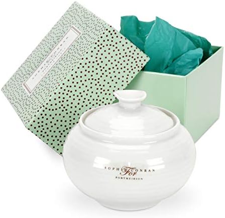Sophie Conran for Portmeirion Covered Sugar, Porcelain, White, 5 x 5 x 11 cm, CPW76829-X