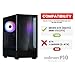 Zalman P10 Micro ATX Case, MATX PC Case with 120mm ARGB Fan Pre-Installed, Panoramic View Tempered Glass Front & Side Panel, USB Type-C and USB 3.0, Black