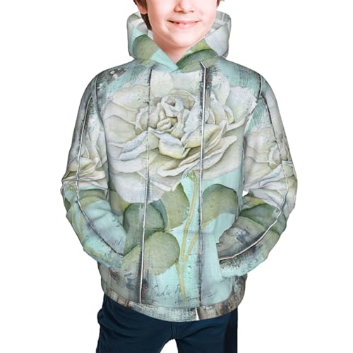 Vintage Rose1 Kid Hoodies Boys Sweatshirts Girls Pullover with Pocket3