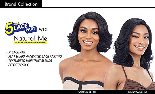 Freetress Equal Synthetic 5 Inch Lace Part Wig - Natural Set (L) (1B Off Black) #TOP1