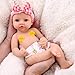 BABESIDE 16 Inch Silicone Baby Doll – Realistic Newborn Girl Reborn Doll with Pink Gingham Outfit, Full Body Platinum Silicone Lifelike Baby Gift for Kids 3+ & Collectors