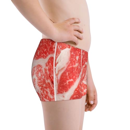 Boys' Cotton Boxer Brief Soft Underwear-Beef Steaks2
