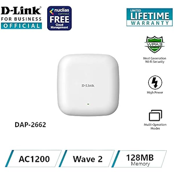 D-Link DAP-2662 - WiFI4EU Ready Wireless AC1200 Wave 2 dwuzakresowy punkt dostępowy PoE