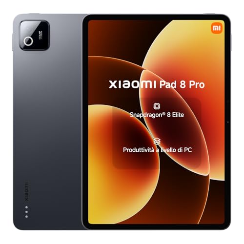 XIAOMI Pad 8 Pro, Tablet 11,2'', 12+512 GB, Snapdragon® 8 Elite, Batteria 9200 mAh, Display cristallino 144 Hz, HyperAI, Grigio, Garanzia 2 anni del produttore+1 anno extra, Caricatore non incluso XIAOMI Pad 8 Pro, Tablet 11,2'', 12+512 GB, Snapdragon® 8 Elite, Batteria 9200 mAh, Display cristallino 144 Hz, HyperAI, Grigio, Garanzia 2 anni del produttore+1 anno extra, Caricatore non incluso