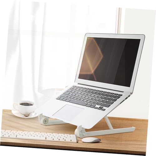 Base portátil plegable para laptop OUNONA blanca miniatura 2