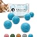 MEOWFIA Wool Ball Toys - 6-Pack of Safe for Cats and Small Dogs Balls - 1.5 Inch Felted Wool Cat Toy and Dog Toy - Perfect with Cat Cave - Silent - Mini Tennis Balls - 6-Pack