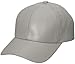Grey Genuine Leather Baseball Cap Hat Made In The USA