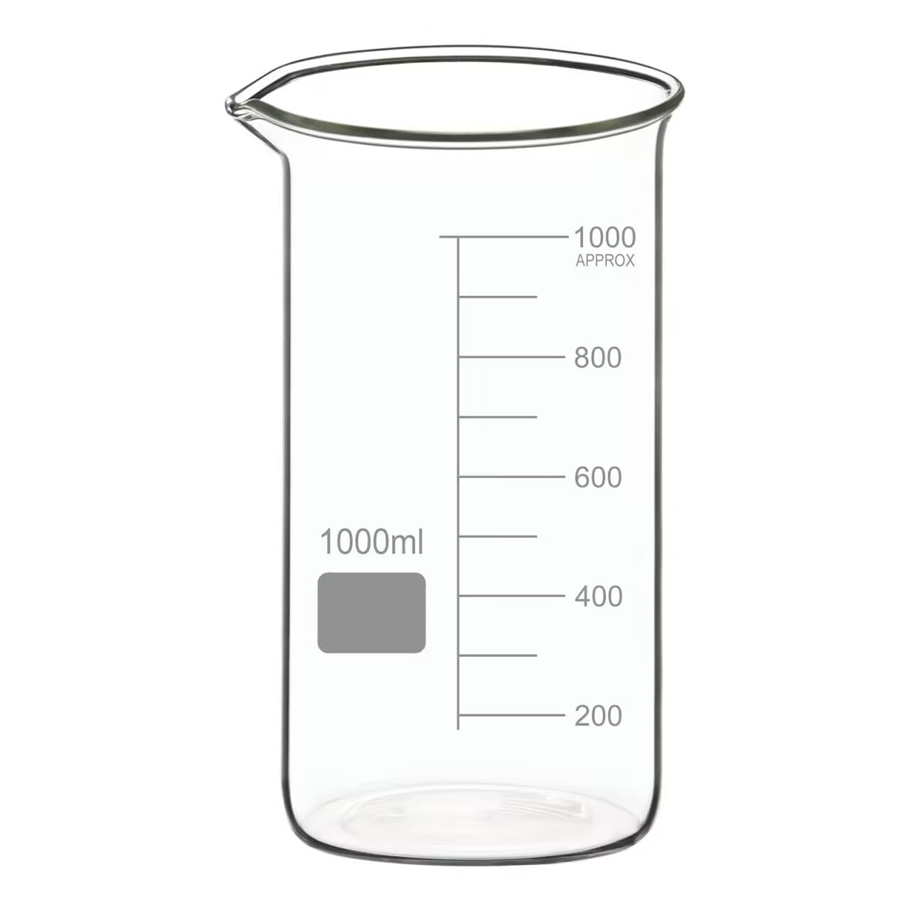 BorinGlass High Borosilicate Glass Beaker with Pouring Spout, 1-Pack 50 ml Graduated Tall Lab Beaker — Amazon image 9