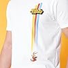 Looney Tunes Kaboom Collection Wile E. Coyote Retro Stripe Men's T-Shirt - White XXL #1