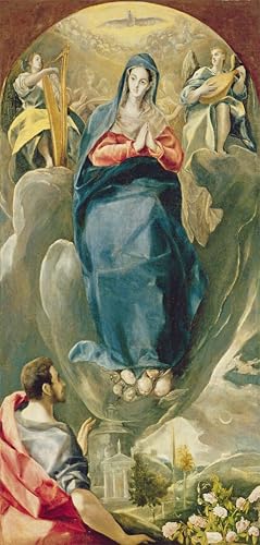 Tableau vintage l'Immaculée Conception El Greco poster art mural 60x90cm