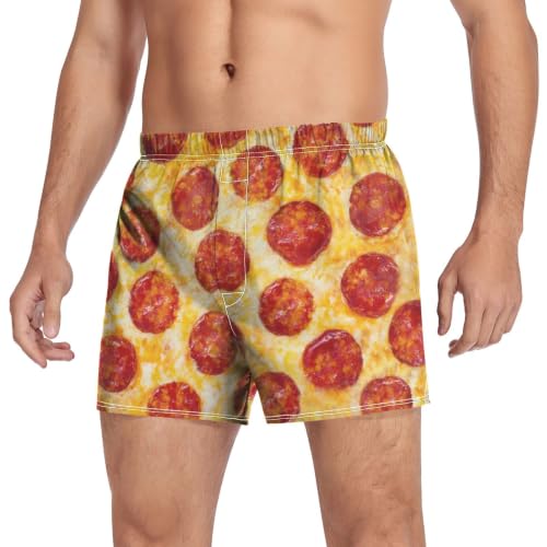 Image of Men's Boxer Shorts Cotton Loose Underwear with Button Fly
