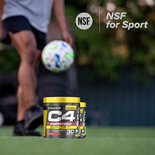 C4 Ripped Sport Pre Workout Powder Fruit Punch | NSF Certified for Sport + Sugar Free Preworkout Energy Supplement for Men