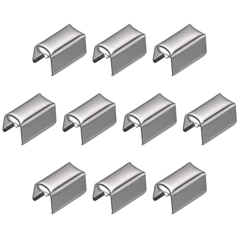 sourcing map 100Pcs Fold Over Crimp Caps Cover