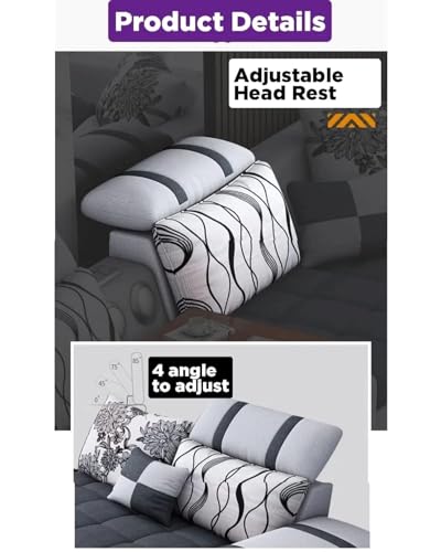 Image of Torque Galster 12 Seater Sofa Set for Living Room (Purple) | Interchangeable U Shape Sectional Sofa with Cup Holder & Storage | Solid Wood Frame & High-Density Supersoft Foam | Includes Puffy & Stool