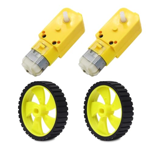 Image of DC 2Pcs BO Motor 300RPM Dual Shaft & Robotic Wheels 4 Pcs Combo Set for Ardino & Robotics