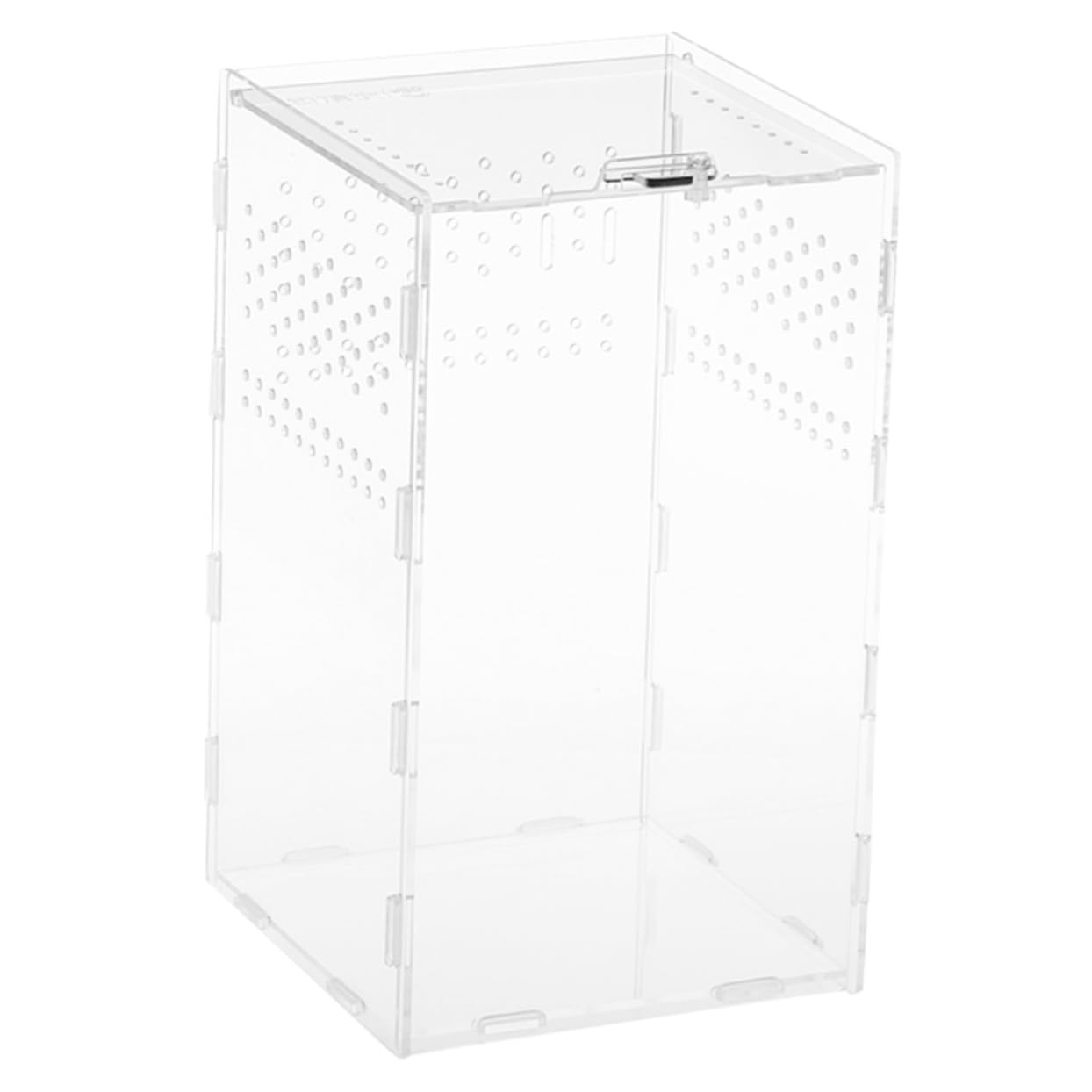 ibasenice Terrarium Magnetische Fütterungsbox für Reptilien aus Acryl mit Konstantem Luftstrom und Durchsichtige Zuchtbox für Schnecken und Frösche im Terrarium Zubehör