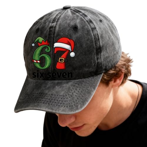 Sombreros de Navidad – Sombreros retro con impresión de números – Impreso digital ajustable sombrero de vacaciones – para fiesta festival de golf, ciclismo, pesca, playa, sol, papá mamá