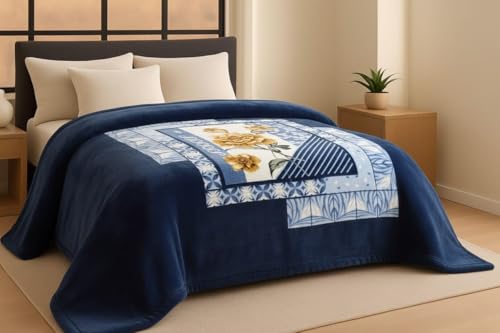 Homitecture Heavy Reversible Blanket for Winter (weight-4.1kg), Ultra Soft & Cozy Double Bed Blanket, Skin Friendly, Warm & Breathable Blanket for Home Use, Heavy Winter Quilt, (King Size 80*90inch)