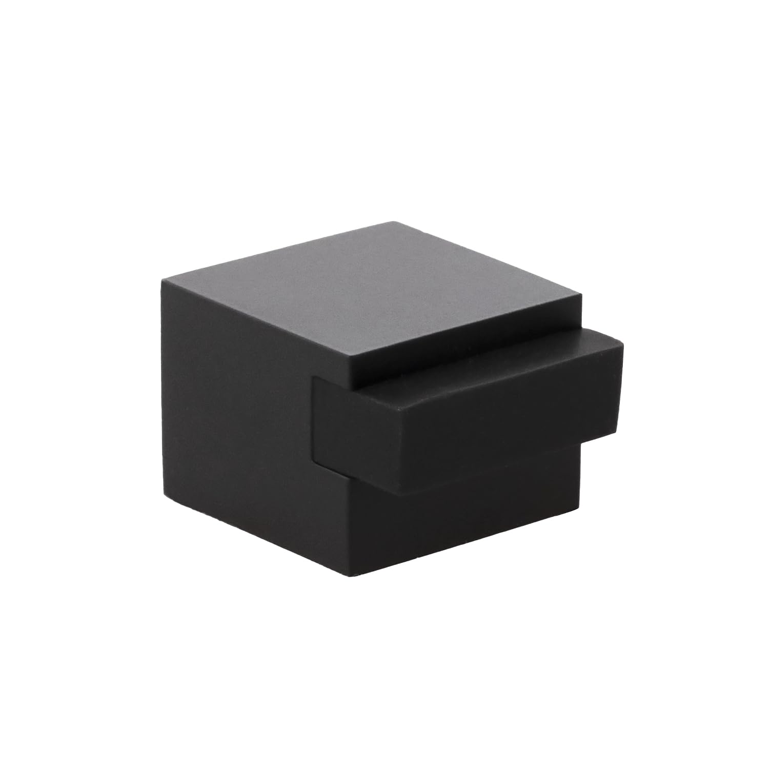EVI Herrajes | Floor Door Stop - Square Design | 25x20 mm | Steel - Black Lacquered | Adhesive Mounting| I-197/25