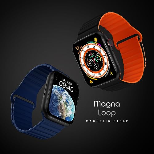 Image of Fire-Boltt Vogue Large 2.05 inch Display Smart Watch, Always On Display, Wireless Charging, App Based GPS with Bluetooth Calling & 500+ Watch Faces (Blue)
