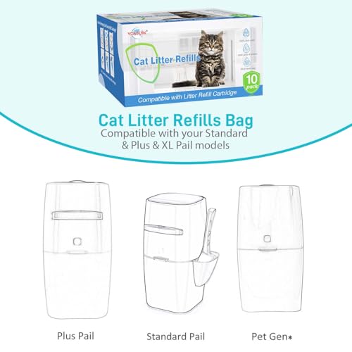Cat Litter Refills Compatible with Litter Genie and Pet Genie Pail ( Pack of 8 )
