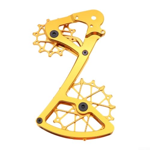 Kit de guía de desviador trasero de bicicleta de construcción resistente compatible con todos los tipos SRAM de MTB (dorado)