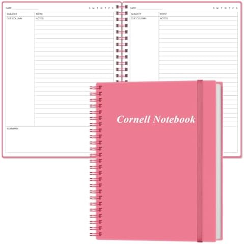 Yaridar A4 Cornell Notes Notebook - College Spiral Cornell Notebo...