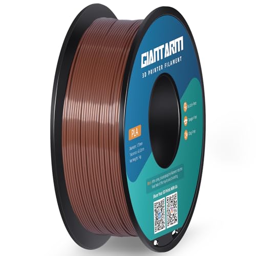 Image of GIANTARM PLA 3D Printer Filament 1.75mm Brown, Dimensional Accuracy + /-0.03mm, 1kg (2.2lbs), 1080 Feet （330m） per Roll, Vacuum Packaging, Toughness Enhanced, Fit for Most 3D FDM Printer