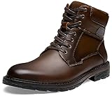Jousen Mens Boots Casual Leather Boots For Men Chukka Fashion Men's Dress Boots (AMY8182 Yellowbrown 08)