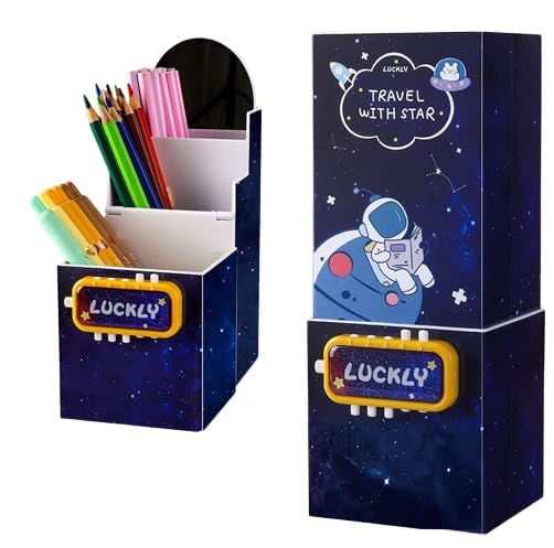 Image of 3D Unicorn Cover Large Capacity Pencil Case Compass with Compartments, School Supply Organizer for Students, Stationery Box, Cosmetic Zip Pouch Bag (1 Unit) (Folding Pencil Case)