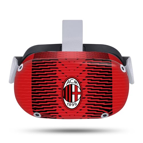Head Case Designs Officially Licensed AC Milan Home 2023/24 Crest Kit Vinyl Sticker Skin Decal Cover Compatible with Meta Quest 2