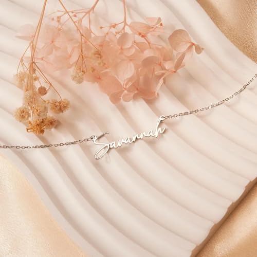 925 Sterling Silver Custom Name Necklace Personalized Name Plate Necklaces Customized Pendant Jewelry Gifts For Women3