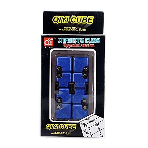 Image of LiangCuber QY Infinity Cube Fidget Toy Best for Stress and Anxiety Relief Hand Killing Time Transform Cubes QY Speed Cube (Sapphire Blue)