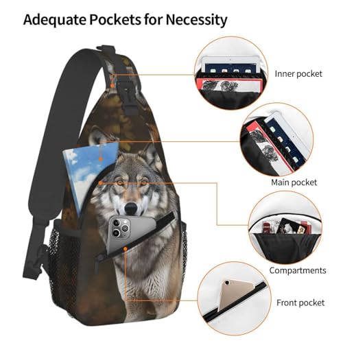 Mochila tipo sling negra para viaje y senderismo miniatura 3