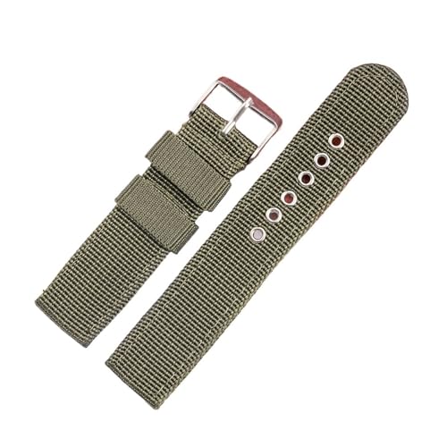 Correa de lona de nailon universal de 20mm y 22mm para reloj deportivo de hombre y mujer